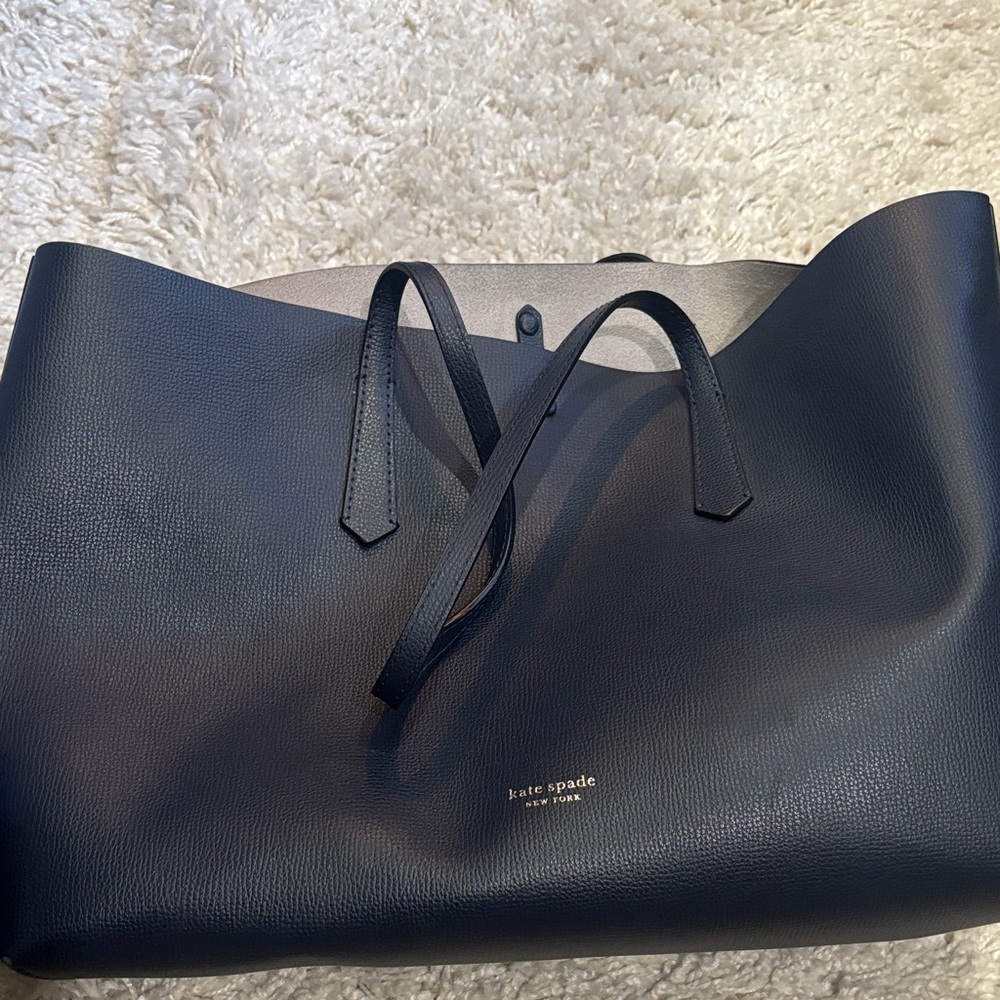 Kate Spade New York Navy Leather Tote Bag